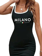 Milano Contrast Trim Mini Dress