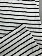 Striped Zip Front Knit Mini Dress