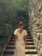 Floral Tie Front Maxi Dress