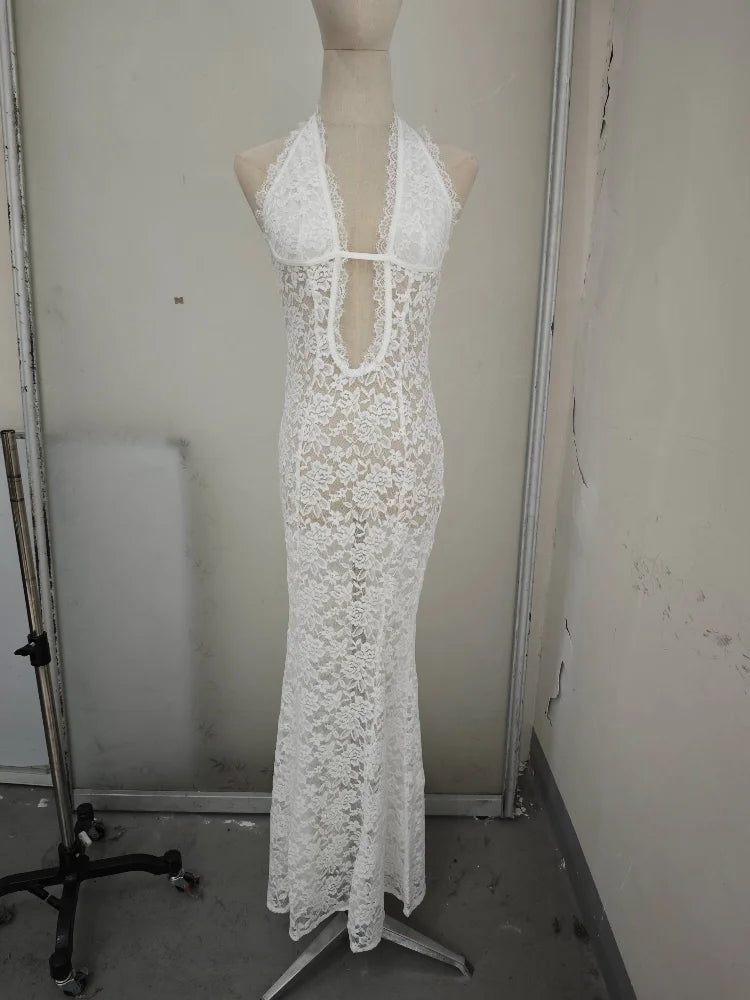 Floral Lace Maxi Dress