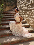 Floral Tie Front Maxi Dress