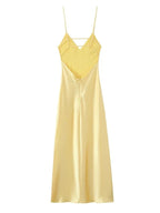 Satin-Look Strappy Back Maxi Dress