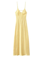 Satin-Look Strappy Back Maxi Dress