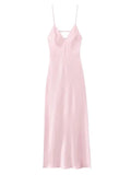 Satin-Look Strappy Back Maxi Dress